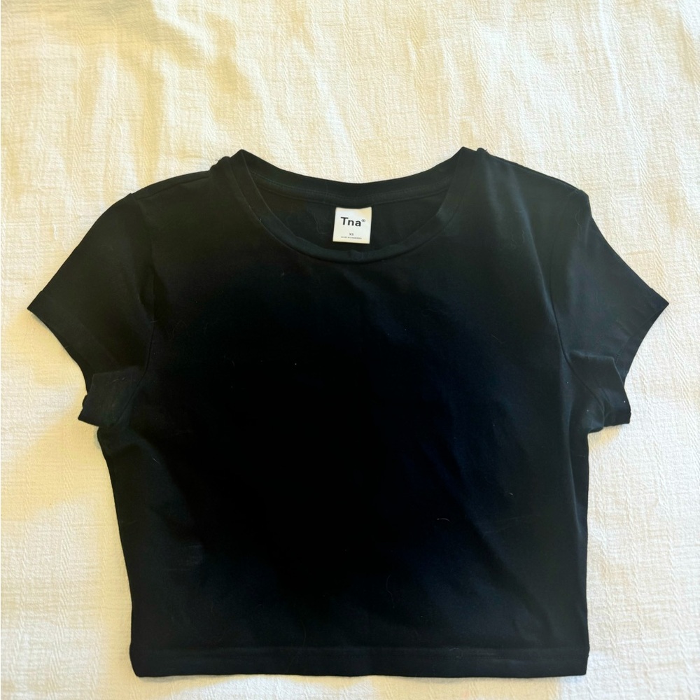 TNA black crop top